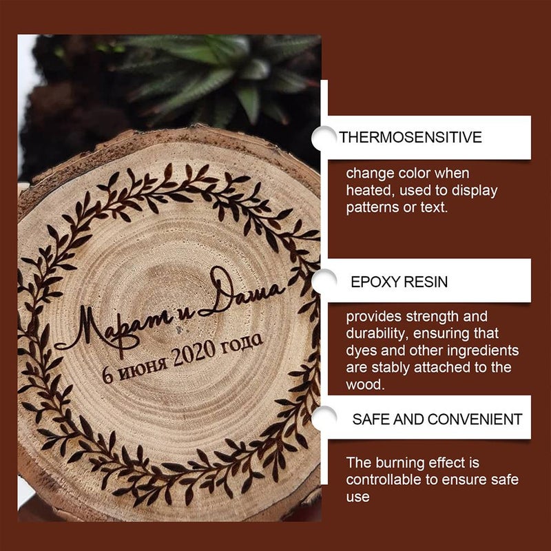 Wood Burning Pen, 3-Piece High Temperature Wood Carving Tool with Carbonization Tips, No Power Required Burning Marker for DIY Crafts - Image 5